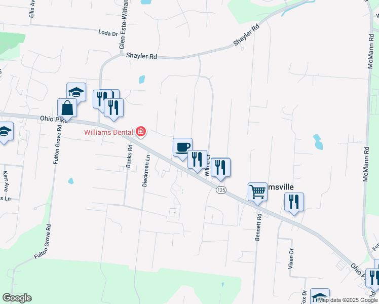 map of restaurants, bars, coffee shops, grocery stores, and more near 3956 Benjamin Street in Cincinnati