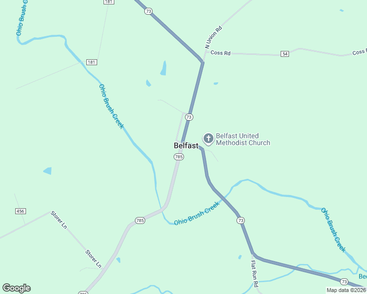 map of restaurants, bars, coffee shops, grocery stores, and more near 1875 Ohio 73 in Hillsboro
