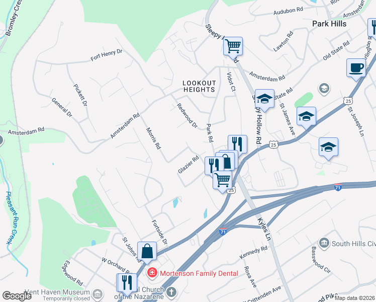 map of restaurants, bars, coffee shops, grocery stores, and more near 5 Howard Road in Covington