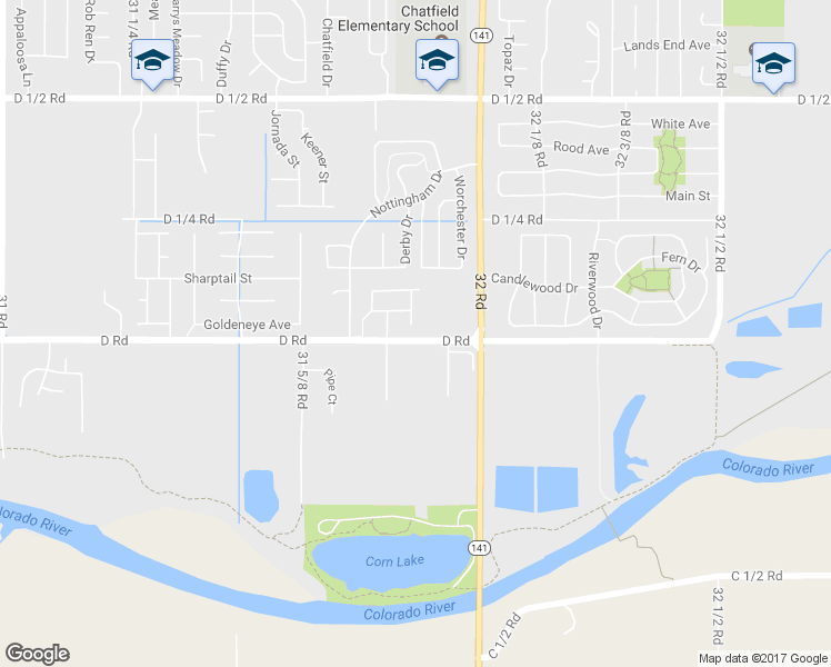 map of restaurants, bars, coffee shops, grocery stores, and more near 402 Grays Peak Court in Grand Junction