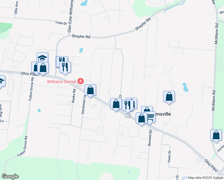 map of restaurants, bars, coffee shops, grocery stores, and more near 3956 Benjamin Street in Cincinnati