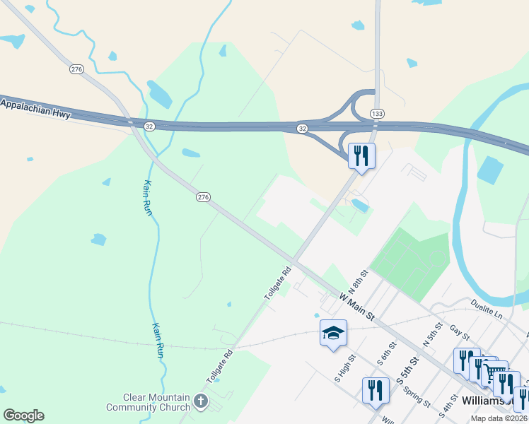 map of restaurants, bars, coffee shops, grocery stores, and more near 4202 Story Road in Batavia