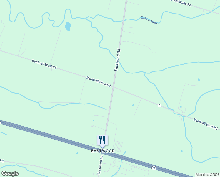 map of restaurants, bars, coffee shops, grocery stores, and more near 15443 Eastwood Road in Williamsburg