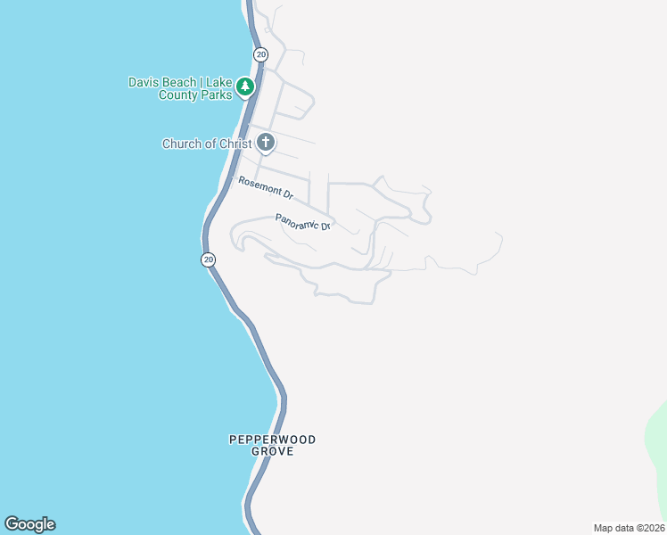 map of restaurants, bars, coffee shops, grocery stores, and more near 6963 Panoramic Drive in Lucerne