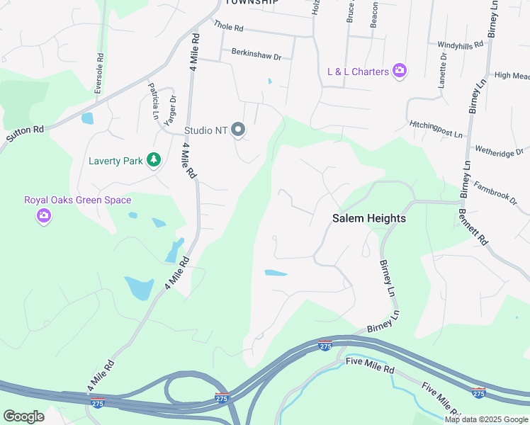 map of restaurants, bars, coffee shops, grocery stores, and more near 6235 Cedar Crossing Lane in Cincinnati