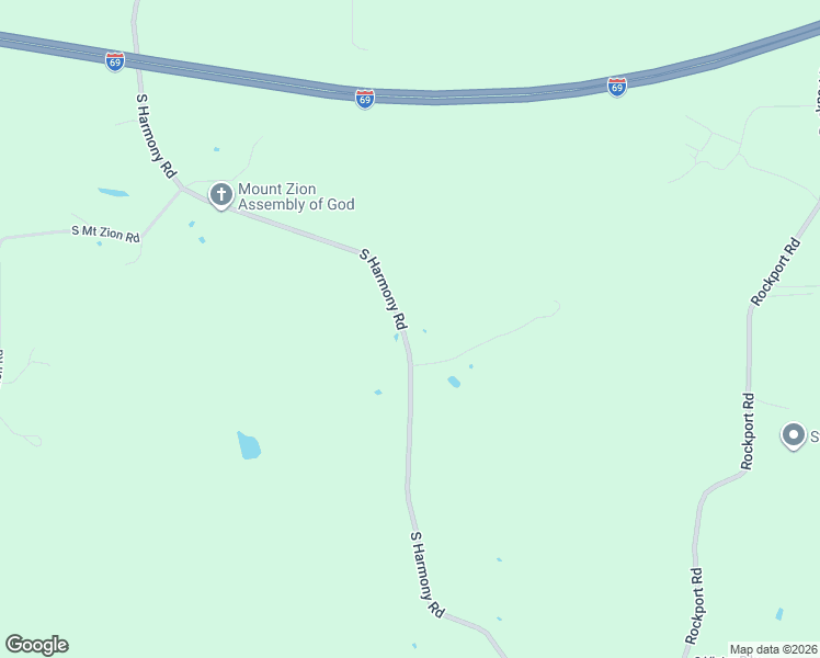 map of restaurants, bars, coffee shops, grocery stores, and more near 7601 South Harmony Road in Bloomington