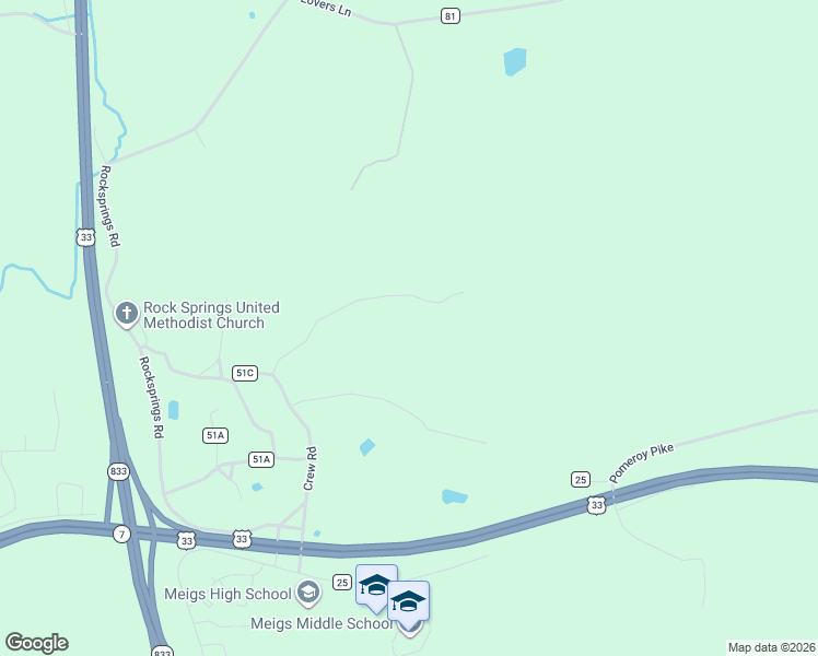 map of restaurants, bars, coffee shops, grocery stores, and more near 34554 Crew Road in Pomeroy