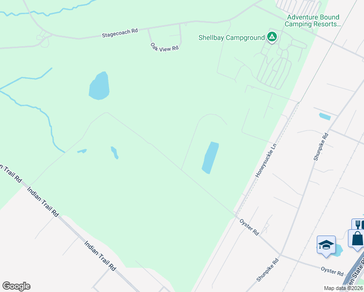 map of restaurants, bars, coffee shops, grocery stores, and more near 5 Hidden Lake Drive in Middle Township