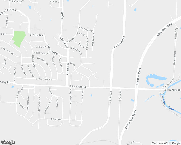 map of restaurants, bars, coffee shops, grocery stores, and more near 2928 Sweet Briar Drive in Independence