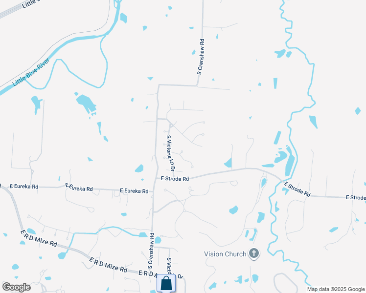 map of restaurants, bars, coffee shops, grocery stores, and more near 22712 East 29th Street Lane Court in Blue Springs