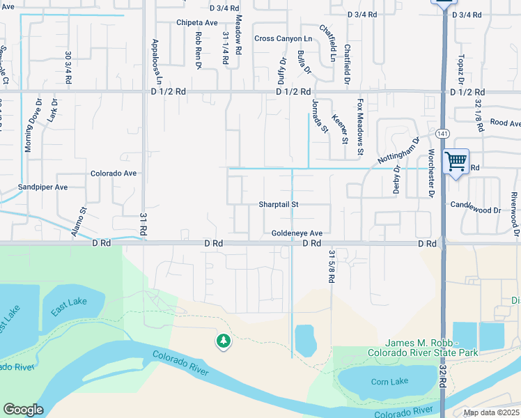 map of restaurants, bars, coffee shops, grocery stores, and more near 411 Pintail Avenue in Grand Junction