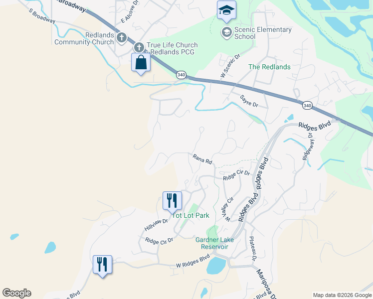 map of restaurants, bars, coffee shops, grocery stores, and more near 2358 1/2 Rana Road in Grand Junction