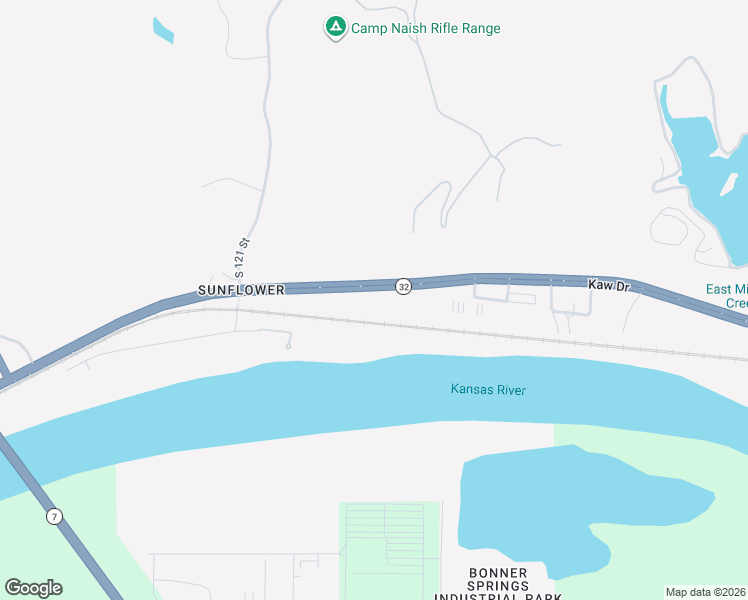 map of restaurants, bars, coffee shops, grocery stores, and more near 11845 Kaw Drive in Bonner Springs