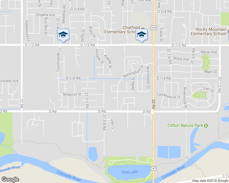 map of restaurants, bars, coffee shops, grocery stores, and more near Stafford Drive in Clifton