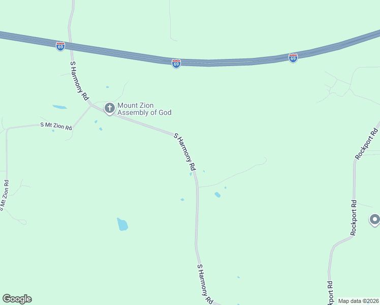 map of restaurants, bars, coffee shops, grocery stores, and more near 7601 South Harmony Road in Bloomington