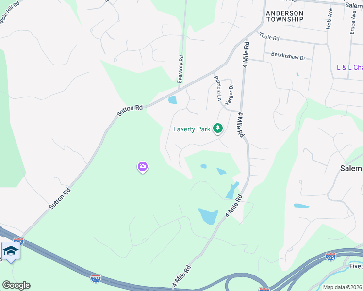 map of restaurants, bars, coffee shops, grocery stores, and more near 774 Laverty Lane in Cincinnati