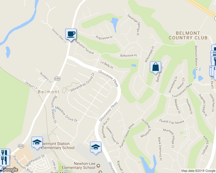map of restaurants, bars, coffee shops, grocery stores, and more near 43341 Julie Martin Court in Ashburn