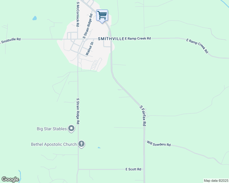 map of restaurants, bars, coffee shops, grocery stores, and more near 7545-7593 South Fairfax Road in Bloomington