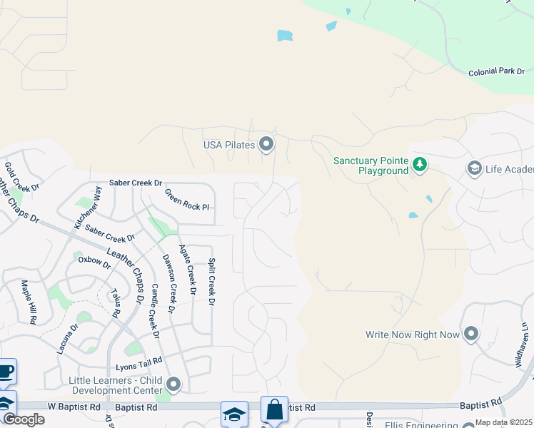 map of restaurants, bars, coffee shops, grocery stores, and more near 16089 Penn Central Way in Monument