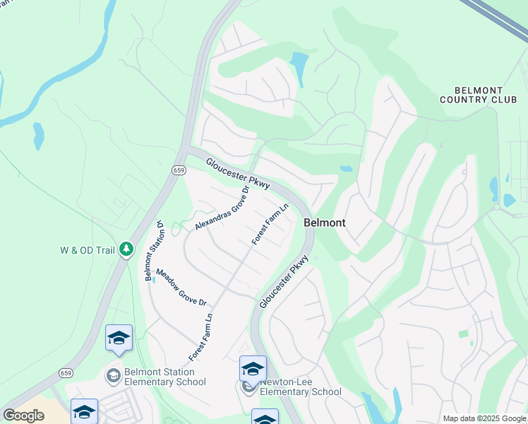 map of restaurants, bars, coffee shops, grocery stores, and more near 43302 Heather Leigh Court in Ashburn