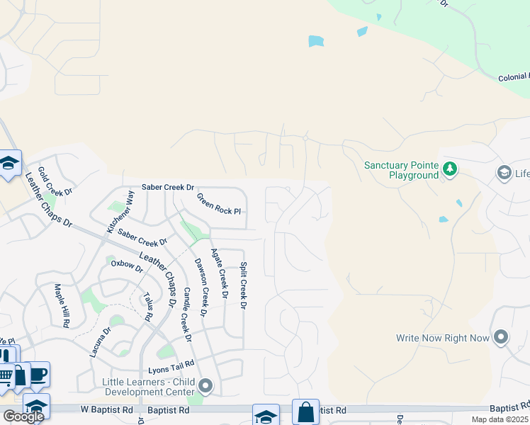 map of restaurants, bars, coffee shops, grocery stores, and more near 16041 Denver Pacific Drive in Monument