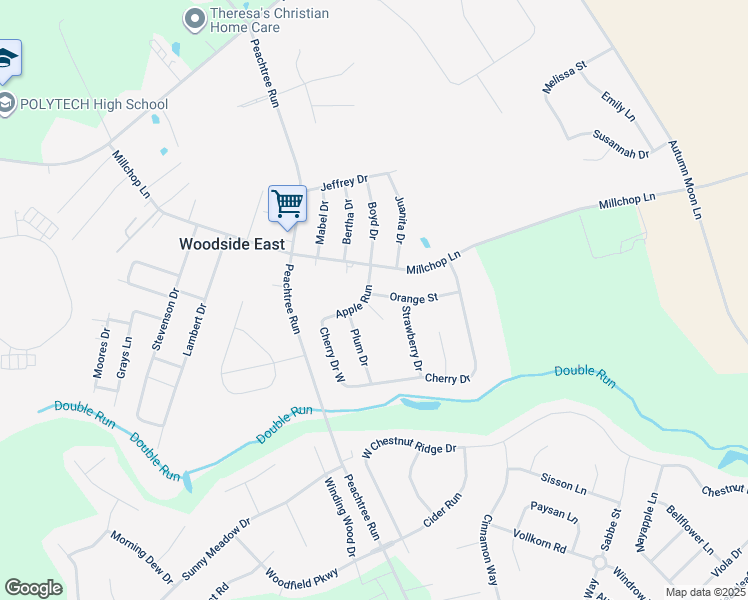 map of restaurants, bars, coffee shops, grocery stores, and more near 16 Orange Street in Magnolia