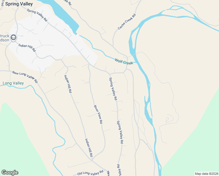map of restaurants, bars, coffee shops, grocery stores, and more near 2575 Spring Valley Road in Clearlake Oaks