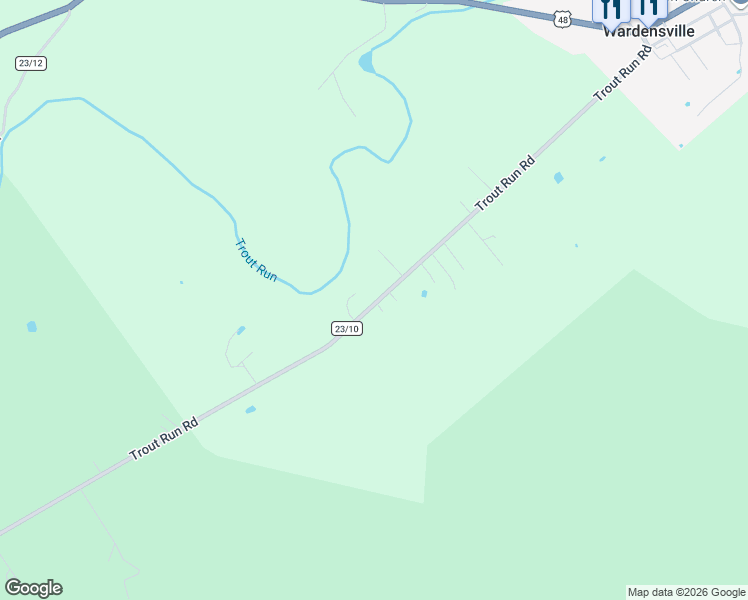 map of restaurants, bars, coffee shops, grocery stores, and more near 853 Trout Run Road in Wardensville