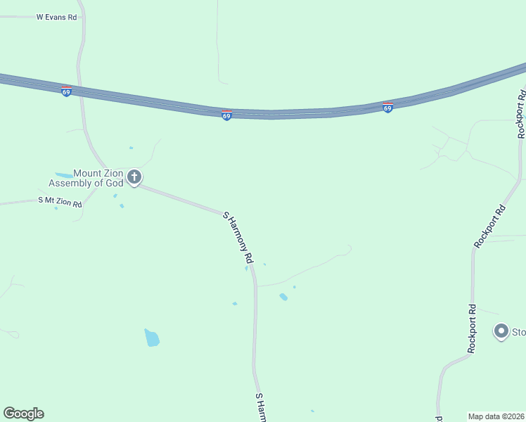 map of restaurants, bars, coffee shops, grocery stores, and more near 7575 South Harmony Road in Bloomington