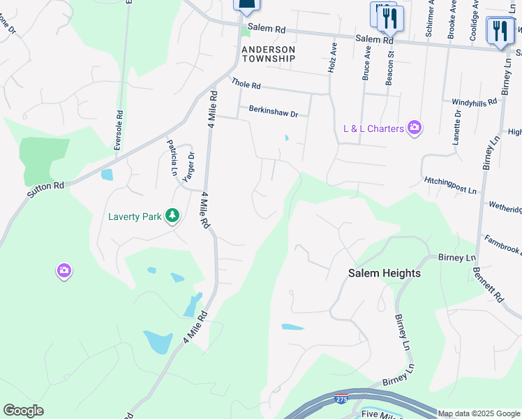 map of restaurants, bars, coffee shops, grocery stores, and more near 837 Watch Creek Drive in Cincinnati