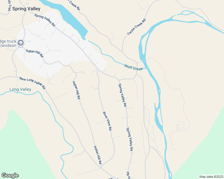 map of restaurants, bars, coffee shops, grocery stores, and more near 2595 Spring Valley Road in Clearlake Oaks
