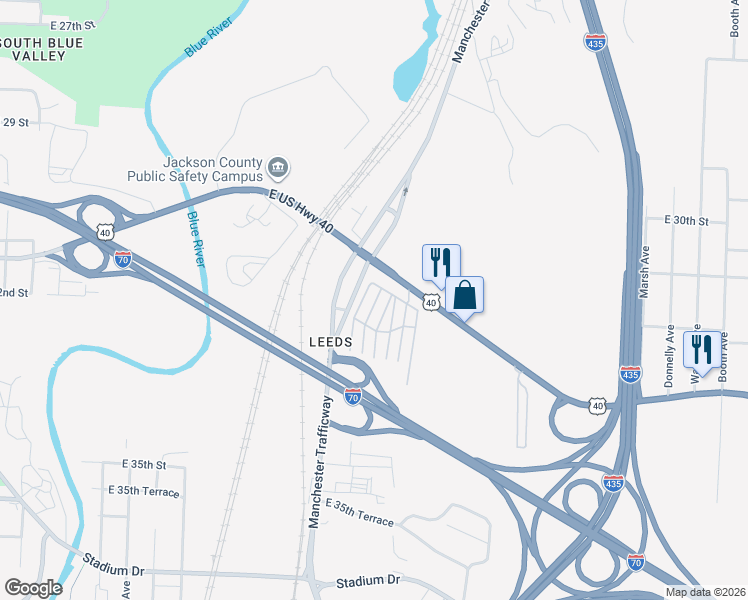 map of restaurants, bars, coffee shops, grocery stores, and more near 3208 Crystal Avenue in Kansas City