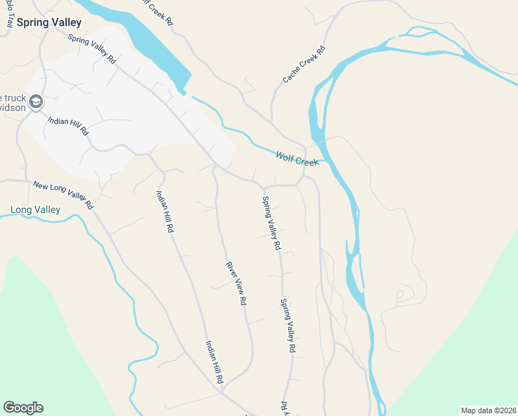 map of restaurants, bars, coffee shops, grocery stores, and more near 2575 Spring Valley Road in Clearlake Oaks