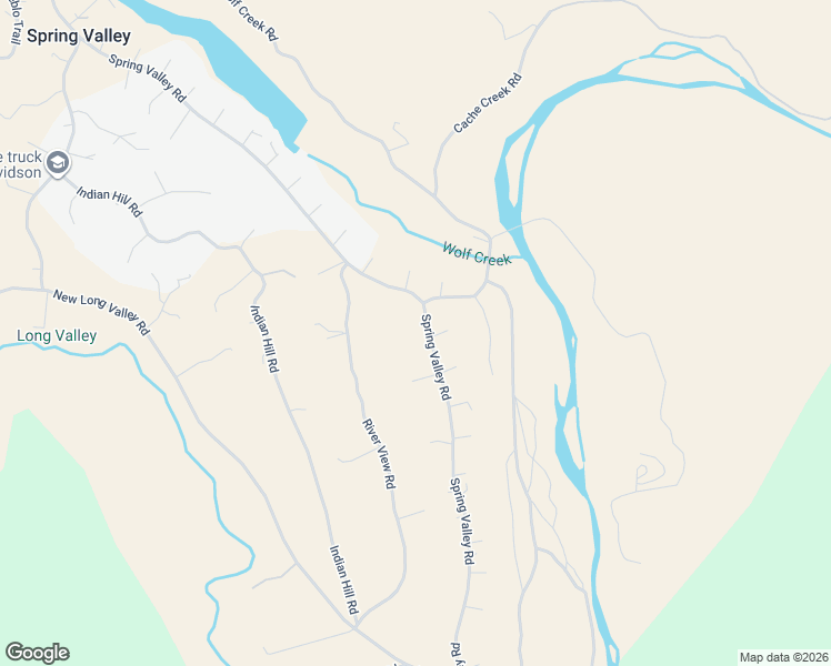 map of restaurants, bars, coffee shops, grocery stores, and more near 2605 Spring Valley Road in Clearlake Oaks