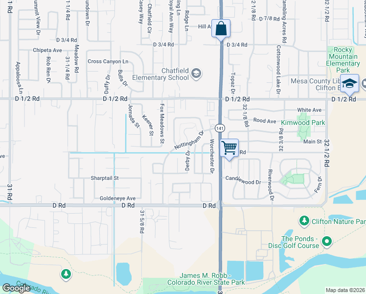 map of restaurants, bars, coffee shops, grocery stores, and more near Lancaster Drive in Clifton