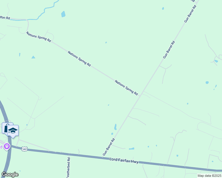map of restaurants, bars, coffee shops, grocery stores, and more near 225 Nations Spring Road in White Post