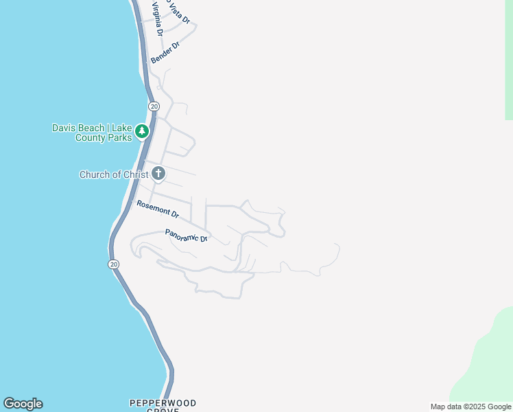 map of restaurants, bars, coffee shops, grocery stores, and more near 7047 Panoramic Drive in Lucerne