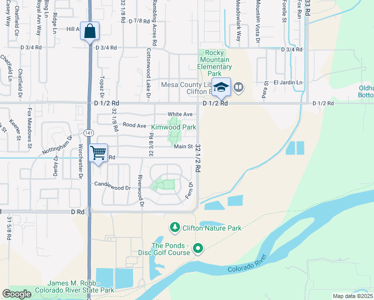 map of restaurants, bars, coffee shops, grocery stores, and more near 3247 Main Street in Clifton