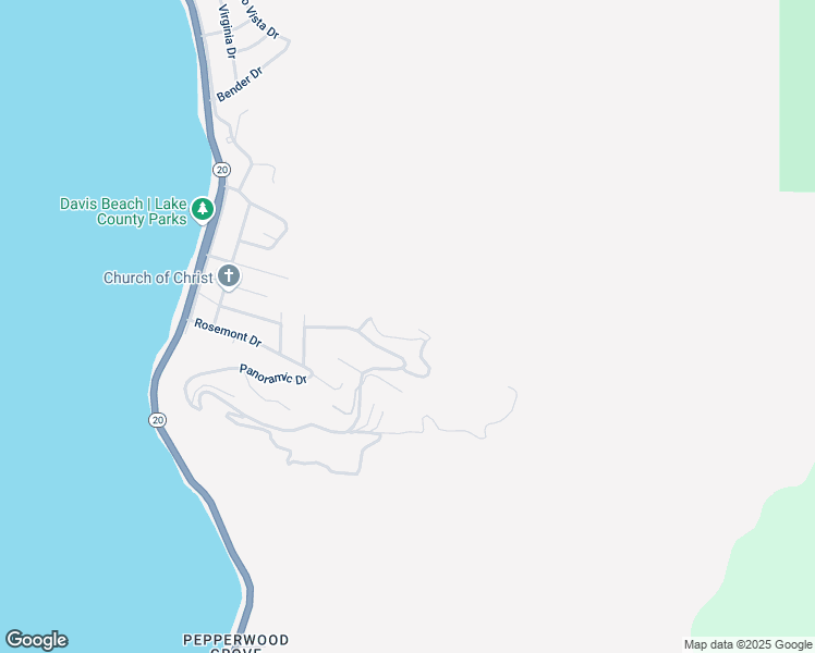 map of restaurants, bars, coffee shops, grocery stores, and more near 7039 Panoramic Drive in Lucerne