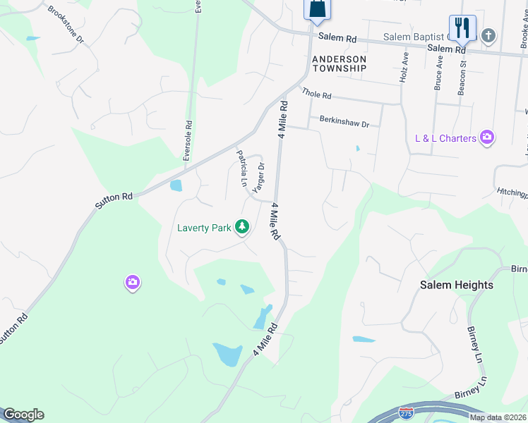 map of restaurants, bars, coffee shops, grocery stores, and more near 915 4 Mile Road in Cincinnati