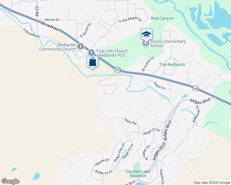 map of restaurants, bars, coffee shops, grocery stores, and more near 327 Mesa Grande Drive in Grand Junction