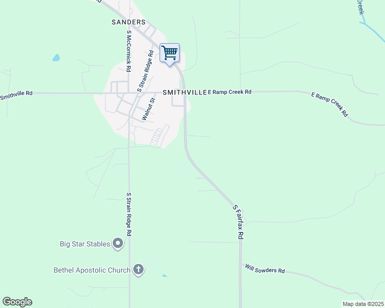 map of restaurants, bars, coffee shops, grocery stores, and more near 7545 South Fairfax Road in Bloomington