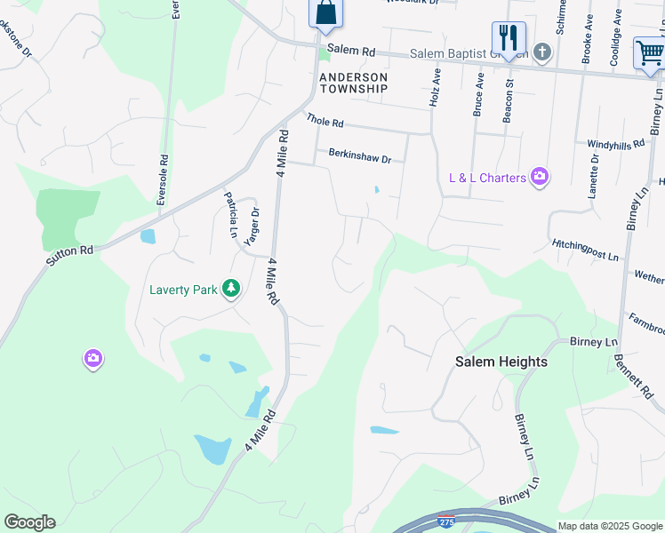 map of restaurants, bars, coffee shops, grocery stores, and more near 901 Watch Creek Drive in Cincinnati
