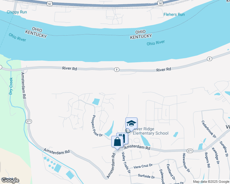 map of restaurants, bars, coffee shops, grocery stores, and more near 2860 Cliffview Court in Villa Hills