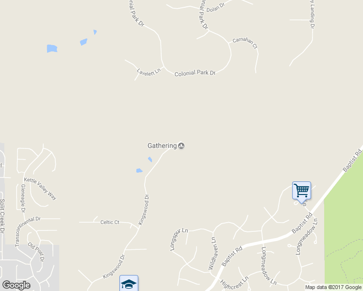 map of restaurants, bars, coffee shops, grocery stores, and more near 16275 Kingswood Drive in Colorado Springs