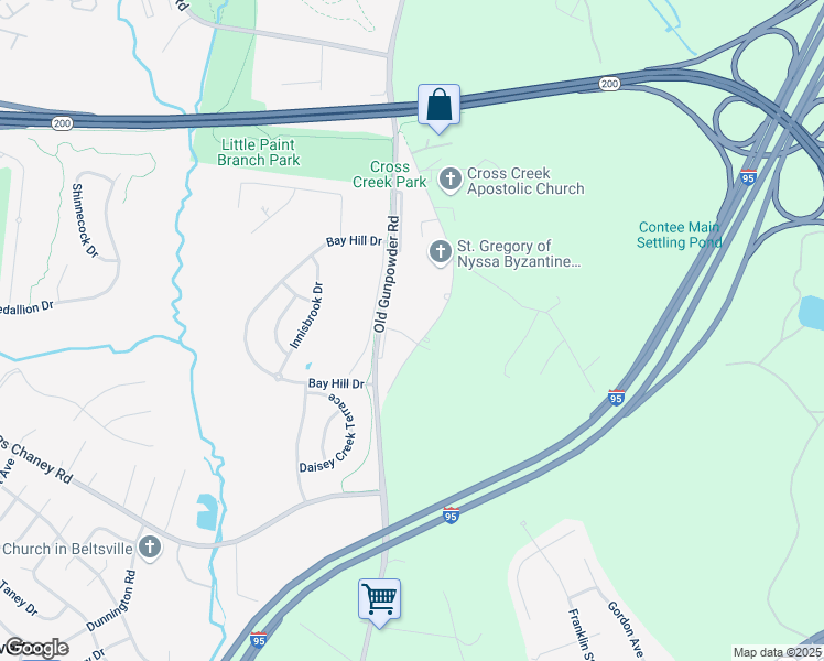 map of restaurants, bars, coffee shops, grocery stores, and more near 5006 Sinope Way in Beltsville