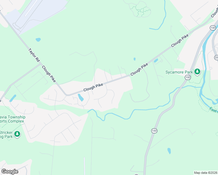 map of restaurants, bars, coffee shops, grocery stores, and more near 4296 Fox Ridge Drive in Batavia