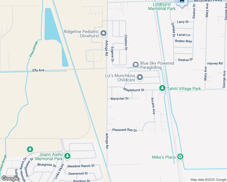 map of restaurants, bars, coffee shops, grocery stores, and more near 3915 Eugene Drive in Olivehurst