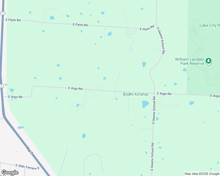 map of restaurants, bars, coffee shops, grocery stores, and more near 27006 East Argo Road in Independence