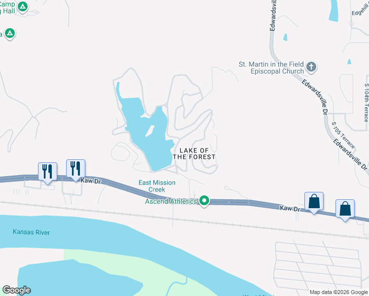 map of restaurants, bars, coffee shops, grocery stores, and more near in Bonner Springs